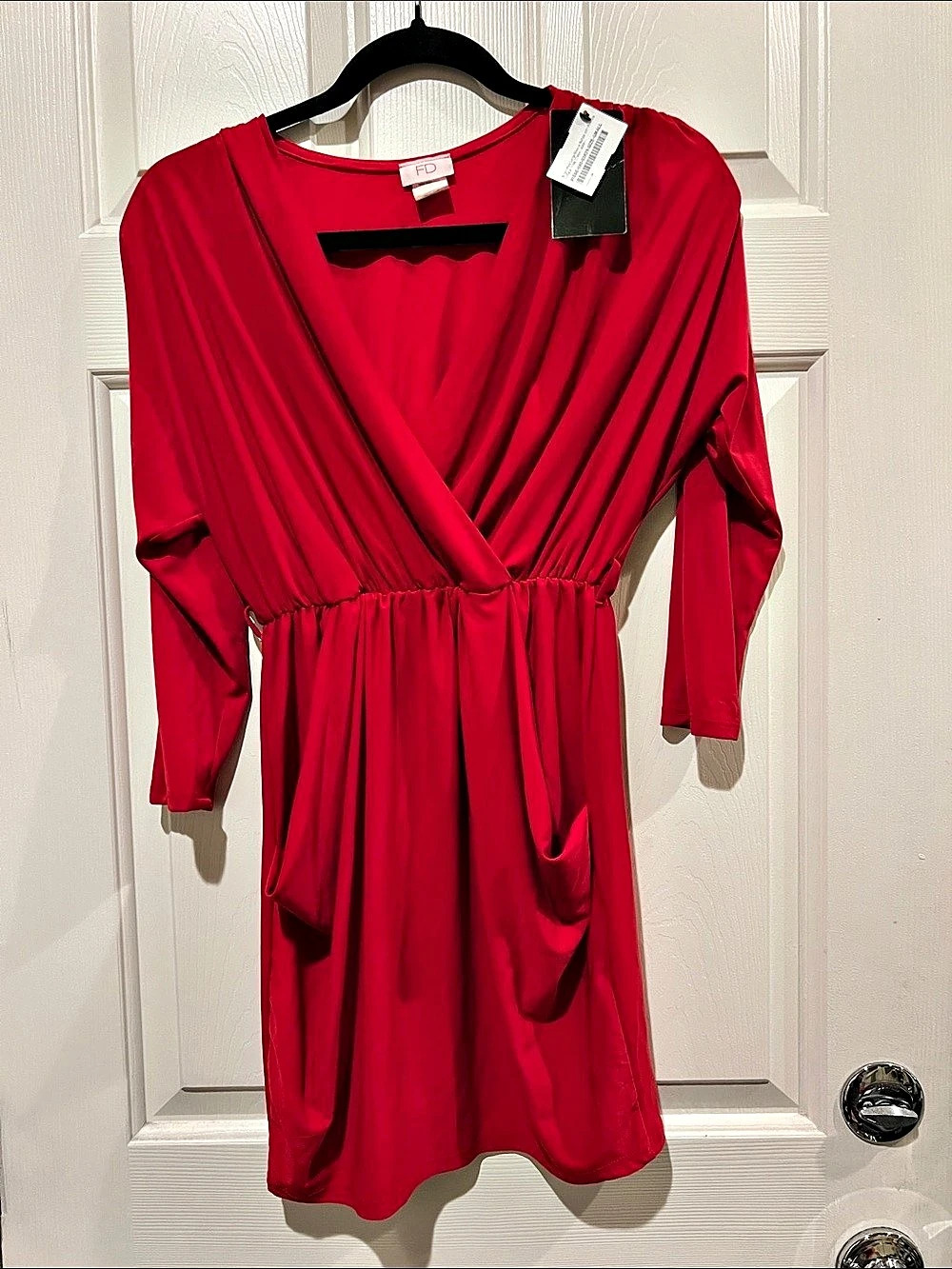 FD Red Wrap Mini Dress NWT